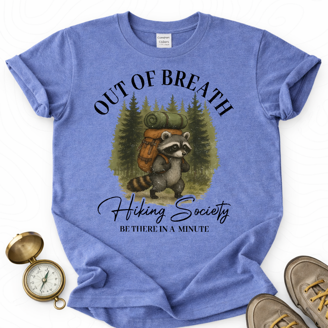 Out Of Breath Hiking Society T-shirt | Funny Hiking Shirt