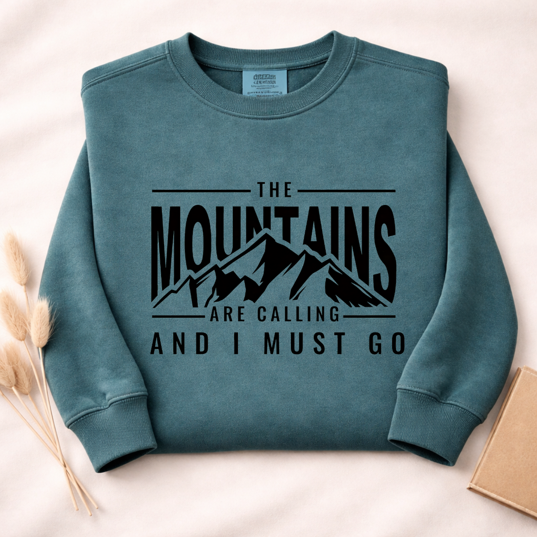 The Mountains Are Calling And I Must Go Sweatshirt | Funny Hiking Shirt