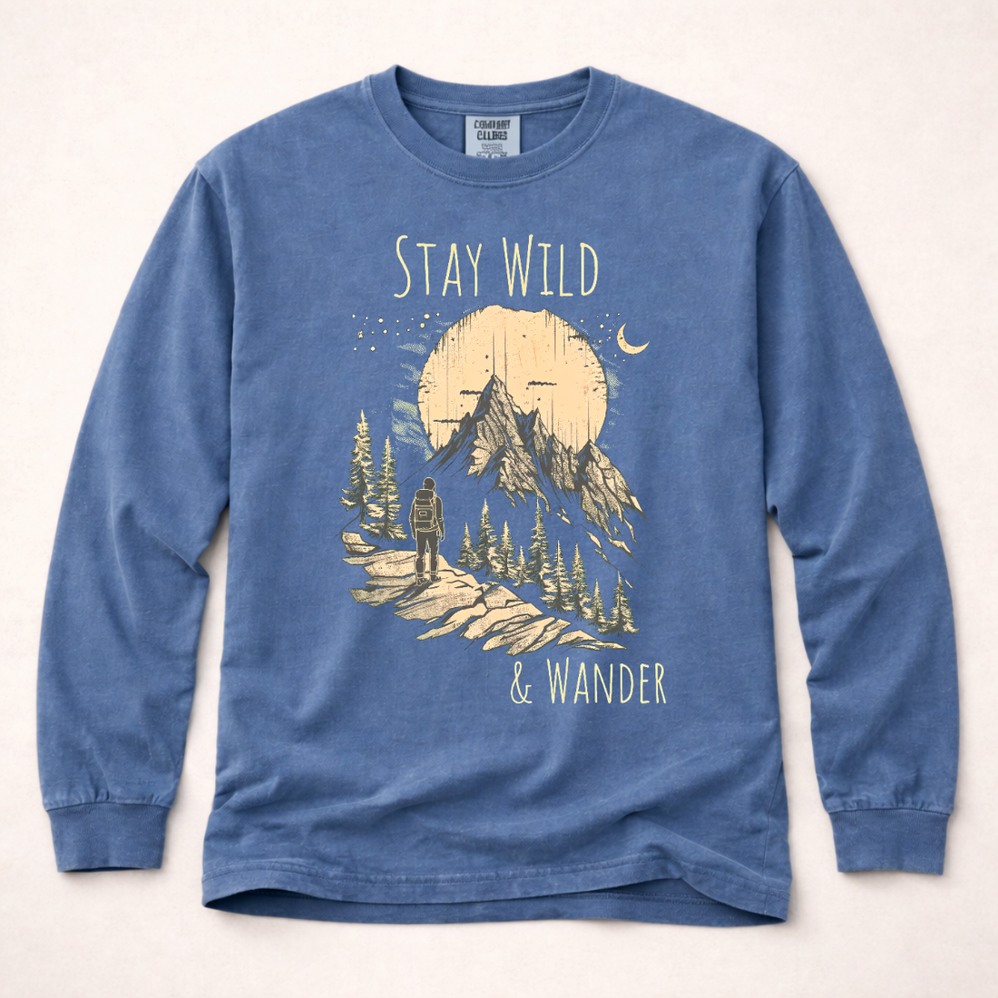 Stay Wild And Wander Long Sleeve | Funny Hiking Shirt