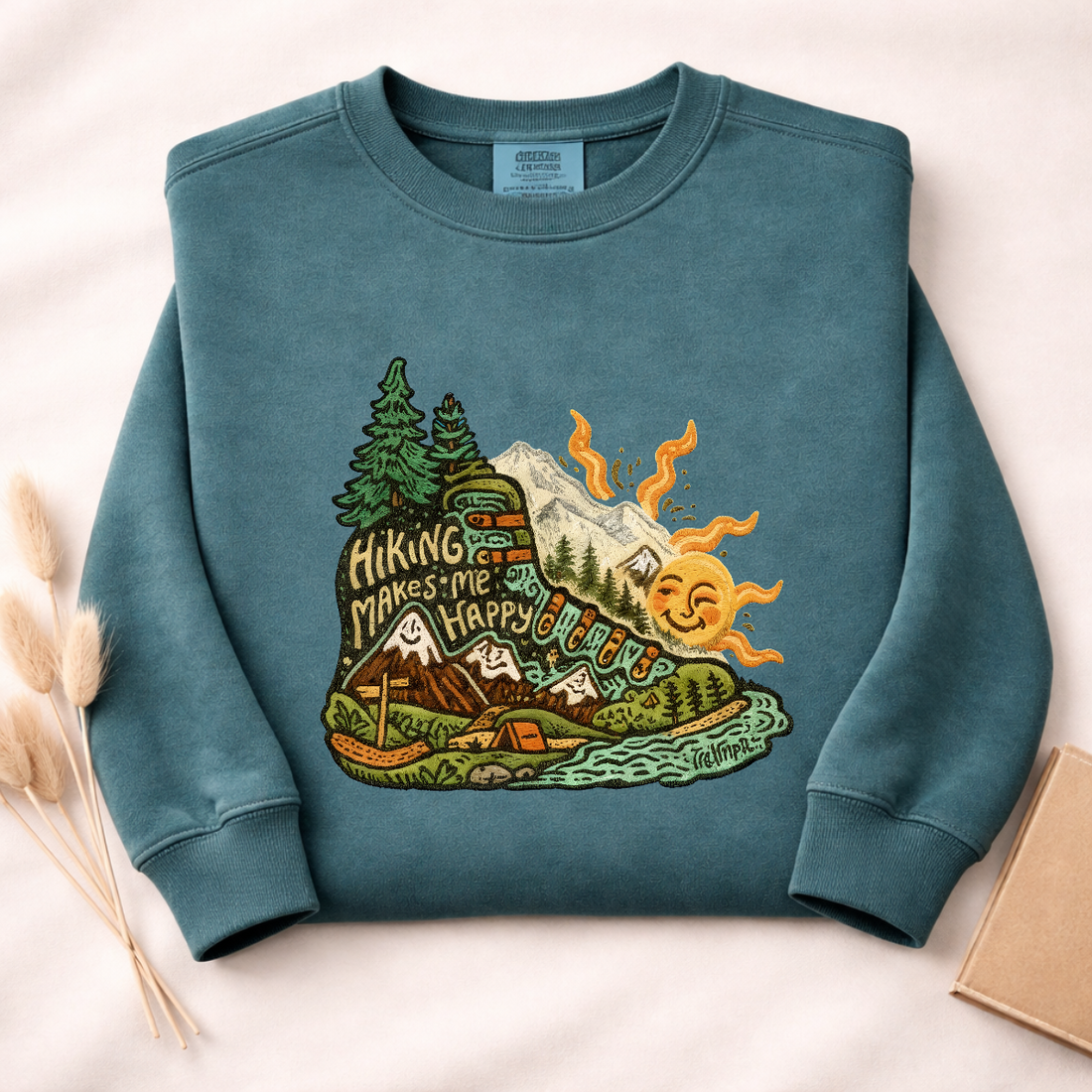 Hiking Makes Me Happy Sweatshirt | Funny Hiking Shirt