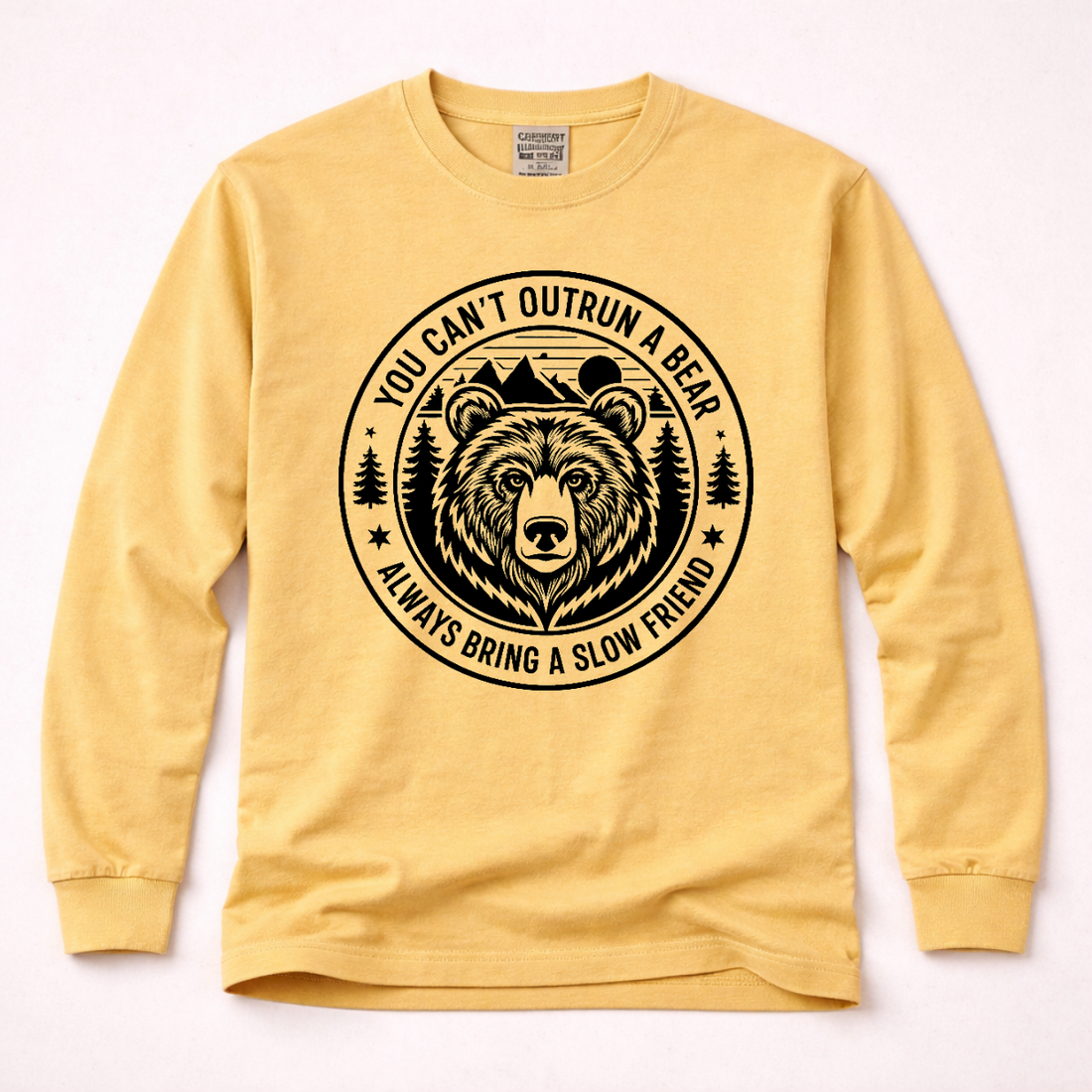 You Can't Outrun A Bear Always Bring A Slow Friend Long Sleeve | Funny Hiking Shirt