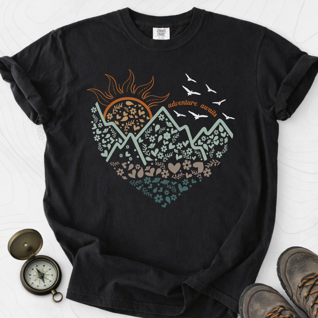 Adventure Awaits Unisex T-shirt | Funny Hiking Shirt