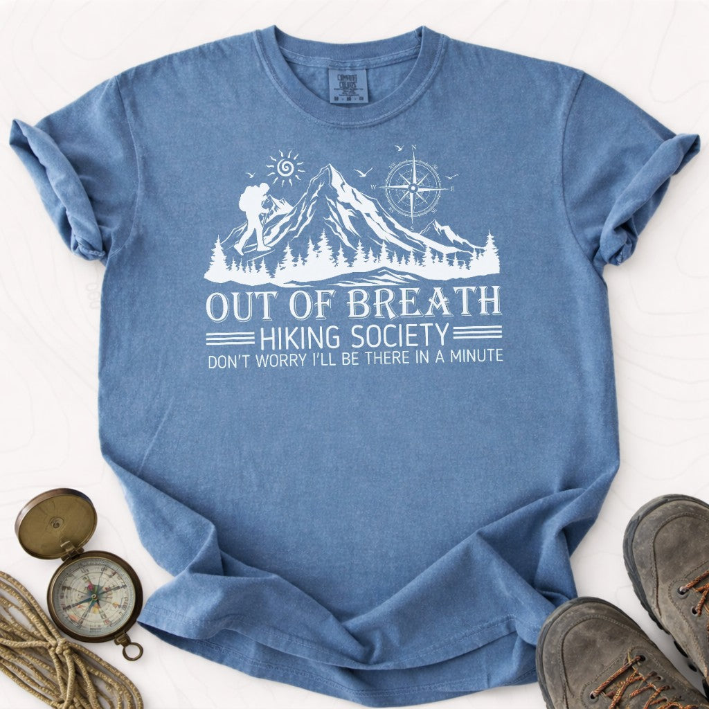 Out Of Breath Hiking Society T-shirt | Funny Hiking Shirt