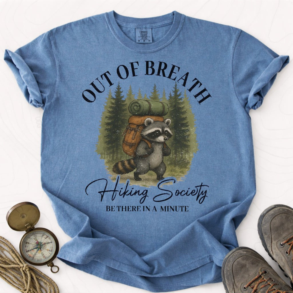 Out Of Breath Hiking Society T-shirt | Funny Hiking Shirt