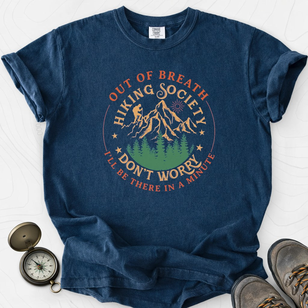 Out Of Breath Hiking Society T-shirt | Funny Hiking Shirt