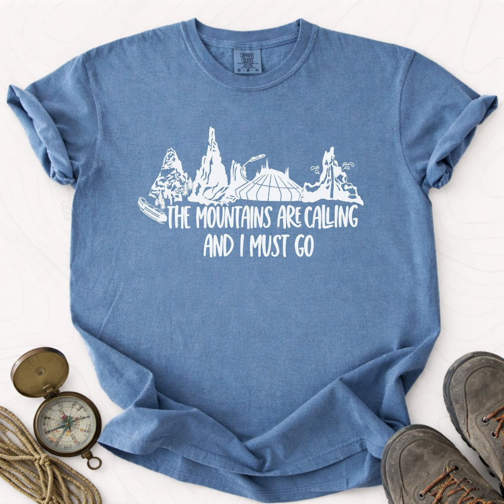 The Mountains Are Calling And I Must Go T-shirt | Funny Hiking Shirt