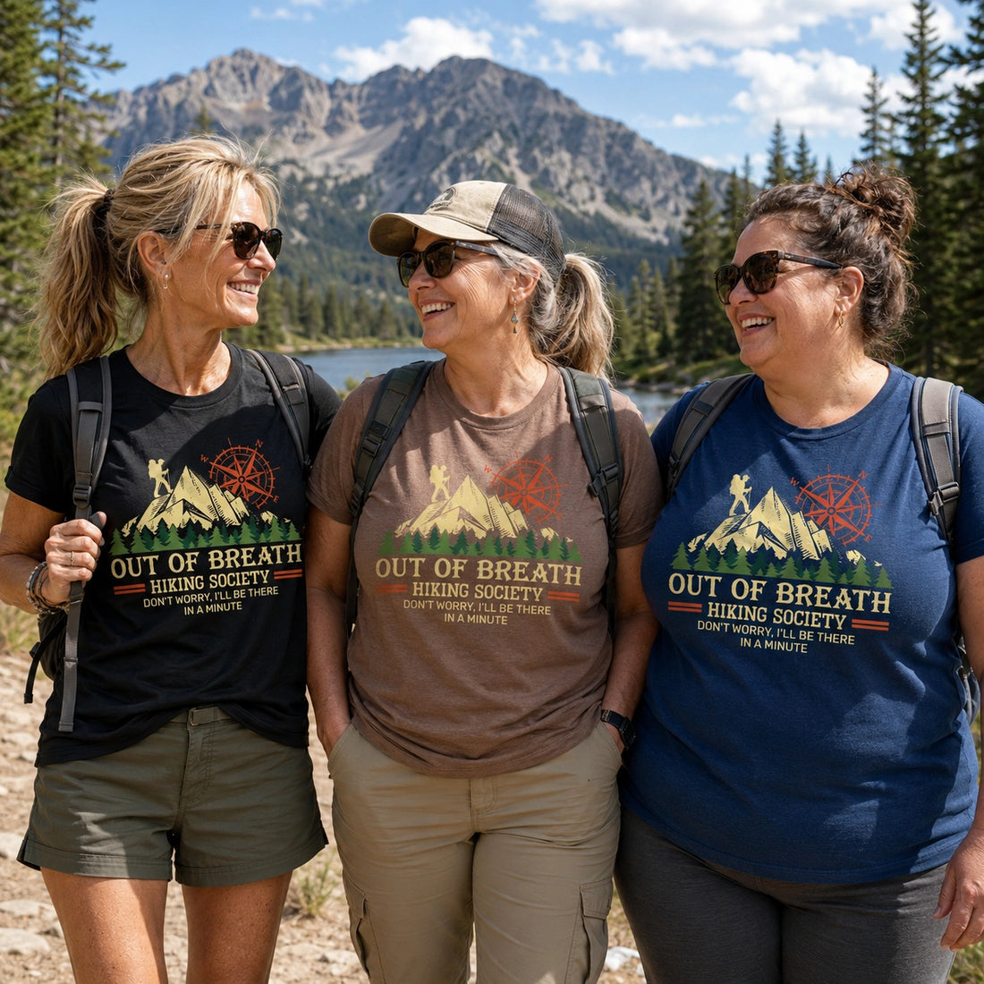 Out Of Breath Hiking Society T-shirt | Funny Hiking Shirt