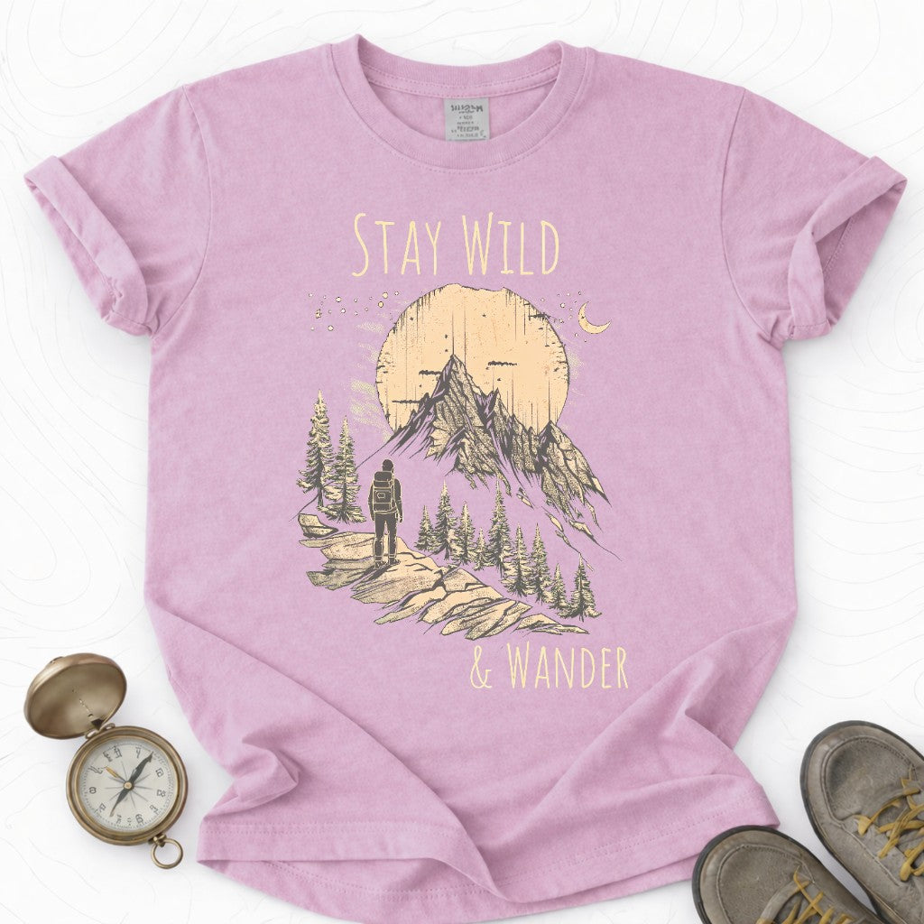Stay Wild And Wander T-shirt | Funny Hiking Shirt