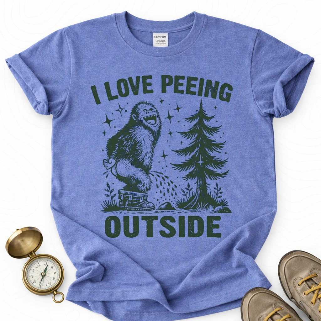 I Love Peeing Outside T-shirt | Funny Hiking Shirt
