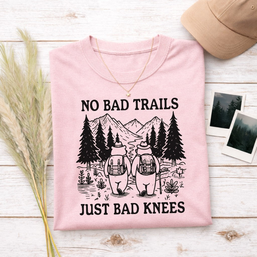 No Bad Trails Just Bad Knees Women's T-shirt | Funny Hiking Shirt