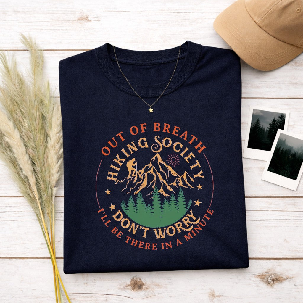 Out Of Breath Hiking Society Women's T-shirt | Funny Hiking Shirt