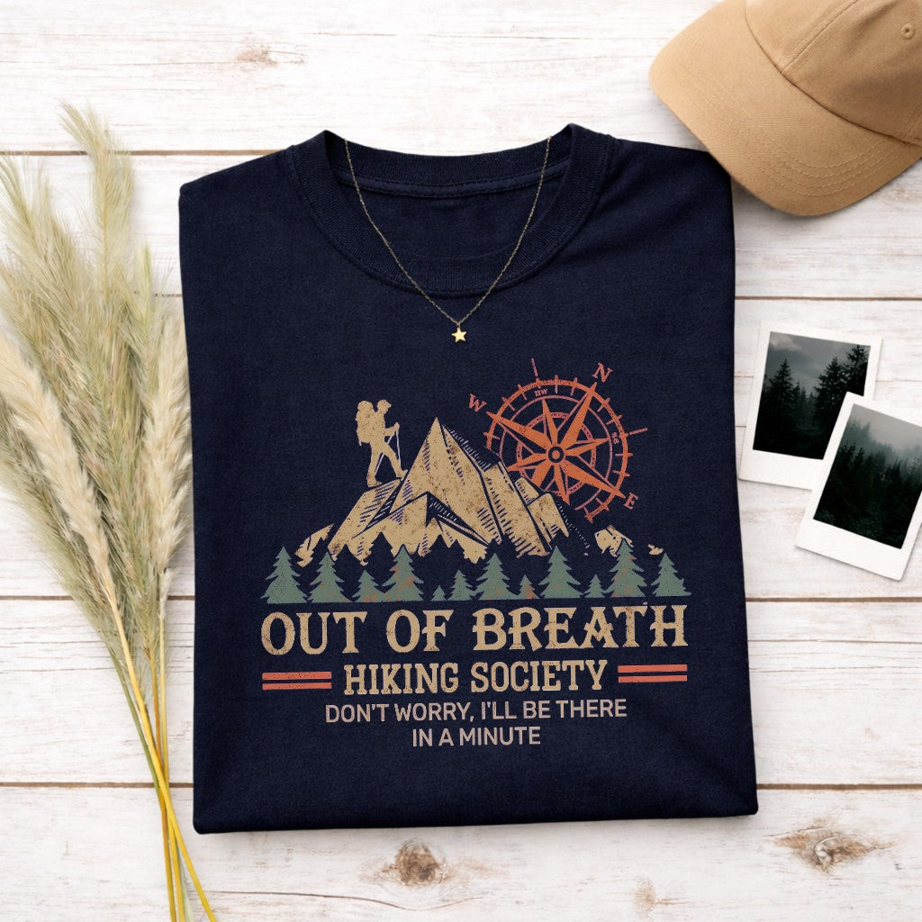 Out Of Breath Hiking Society Women's T-shirt | Funny Hiking Shirt