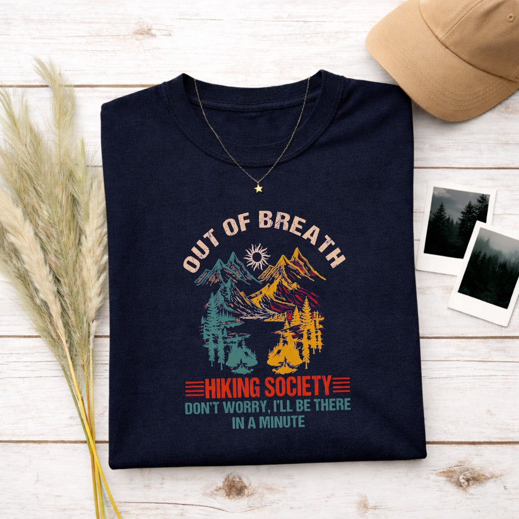Out Of Breath Hiking Society Women's T-shirt | Funny Hiking Shirt