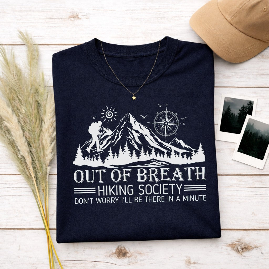 Out Of Breath Hiking Society Women's T-shirt | Funny Hiking Shirt