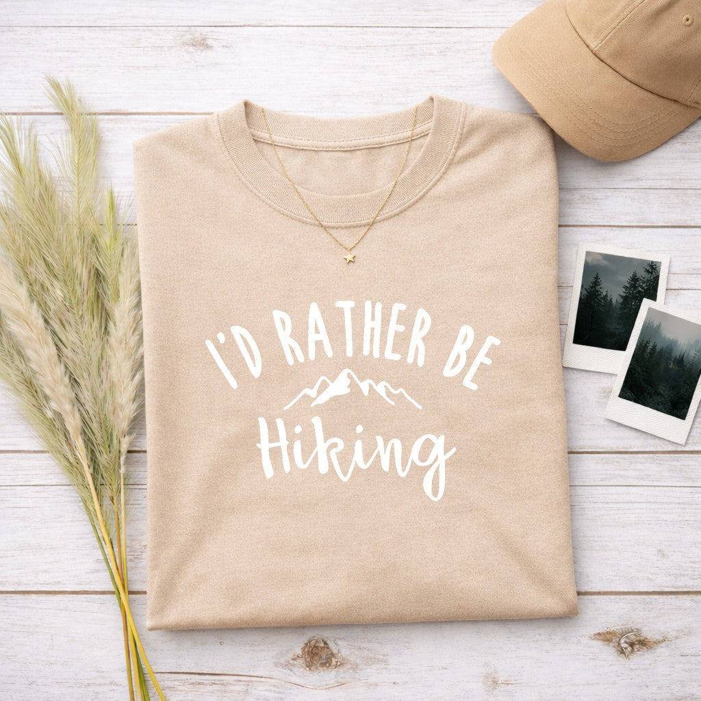 I'd Rather Be Hiking Women's T-shirt | Funny Hiking Shirt