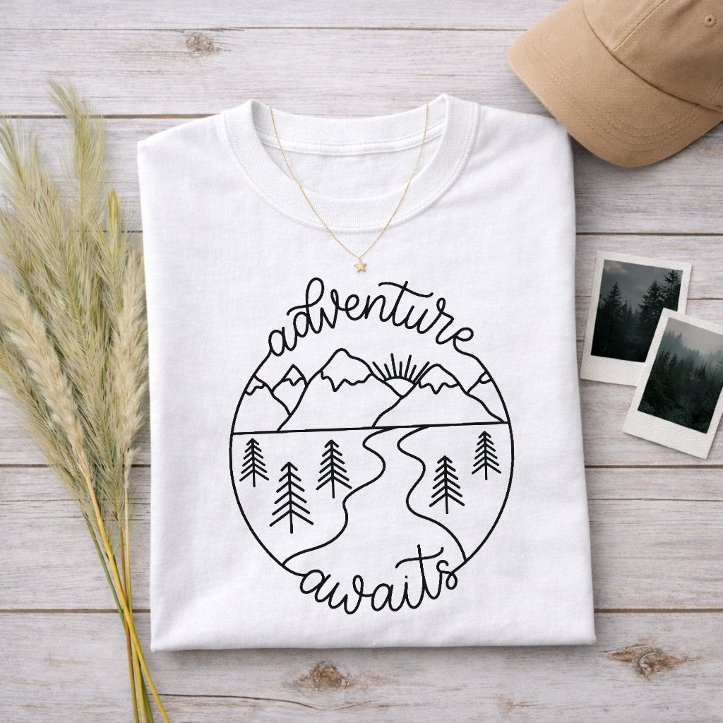 Adventure Awaits Women's T-shirt | Funny Hiking Shirt